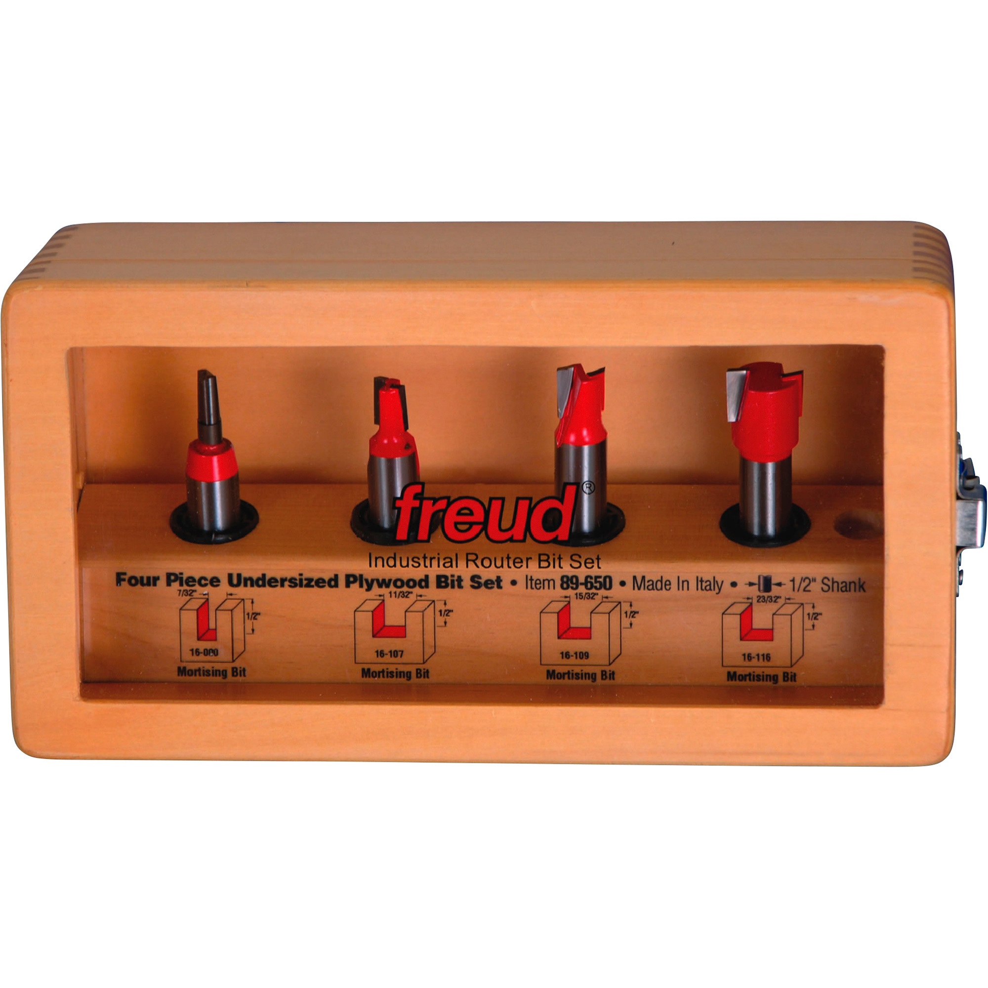Diablo 4-Pc. Undersized Plywood Bit Set with 1/2in. Shank, Model# 89-650